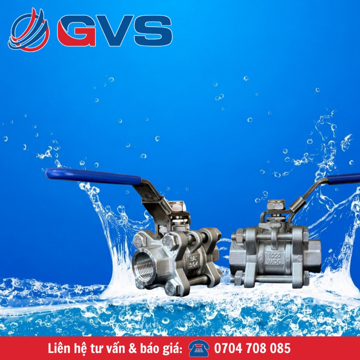 Van Bi 3Pc Nối Ren Tay Gạt Van Bi 3Pc Nối Ren Tay Gạt