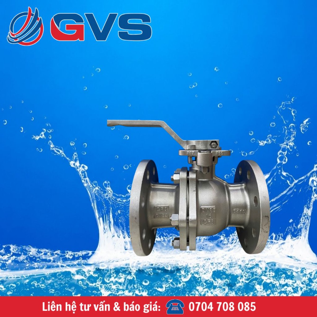 Van Bi Mặt Bích Tay Gạt Van Bi Mặt Bích Tay Gạt