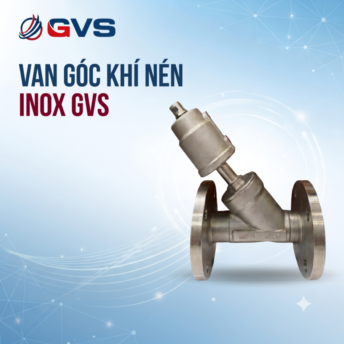 Van Xiên Mặt Bích Khí Nén Van Xiên Mặt Bích Khí Nén